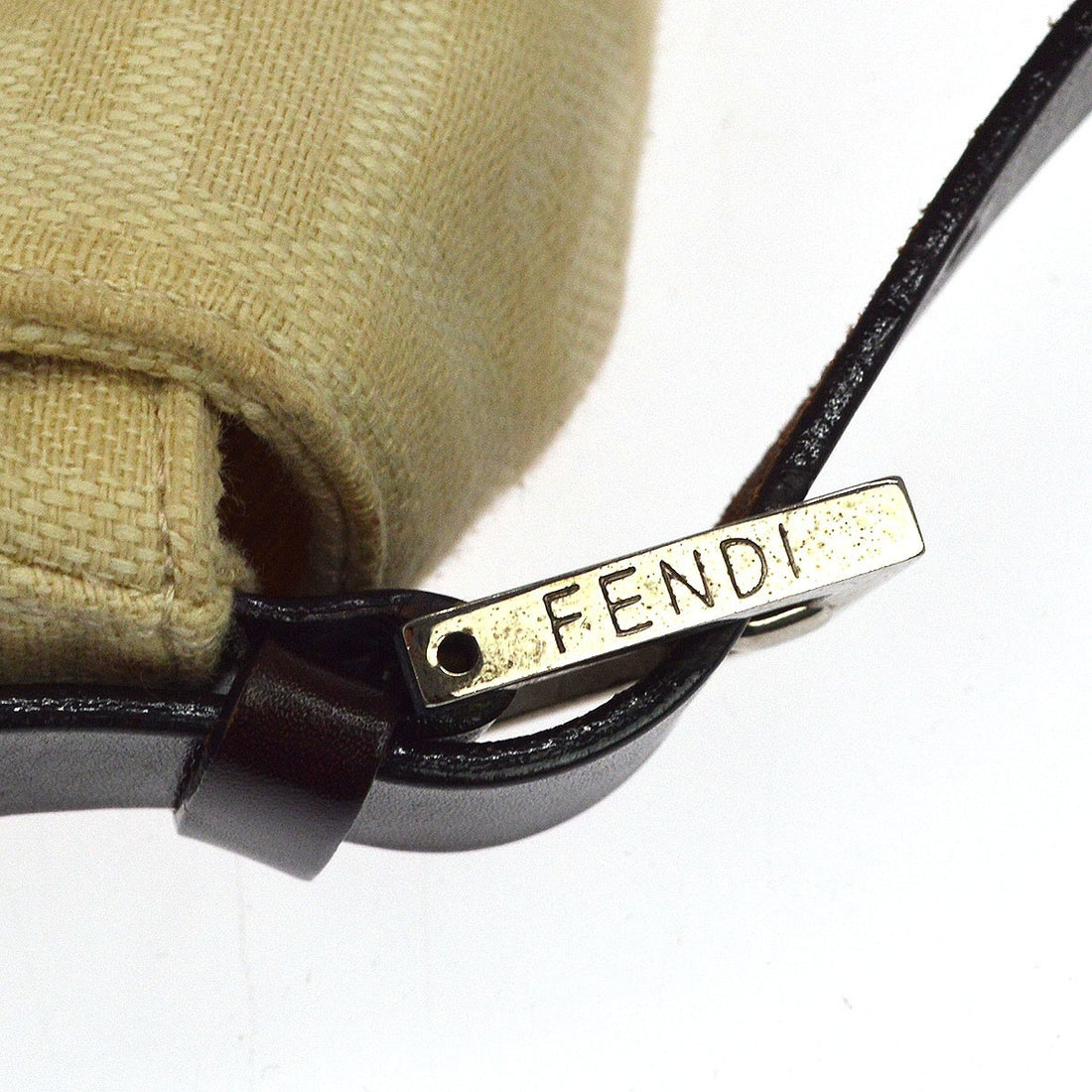 Fendi Mamma Baguette Zucca in Tela Zucca Beige Vintage
