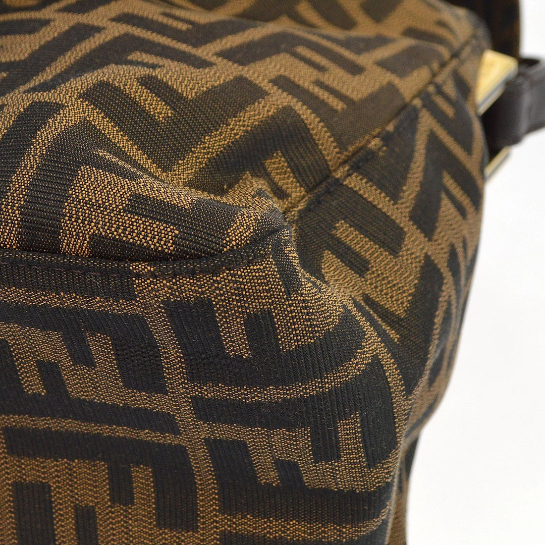 Fendi Canvas Zucca Big Mamma Baguette Handbag Vintage