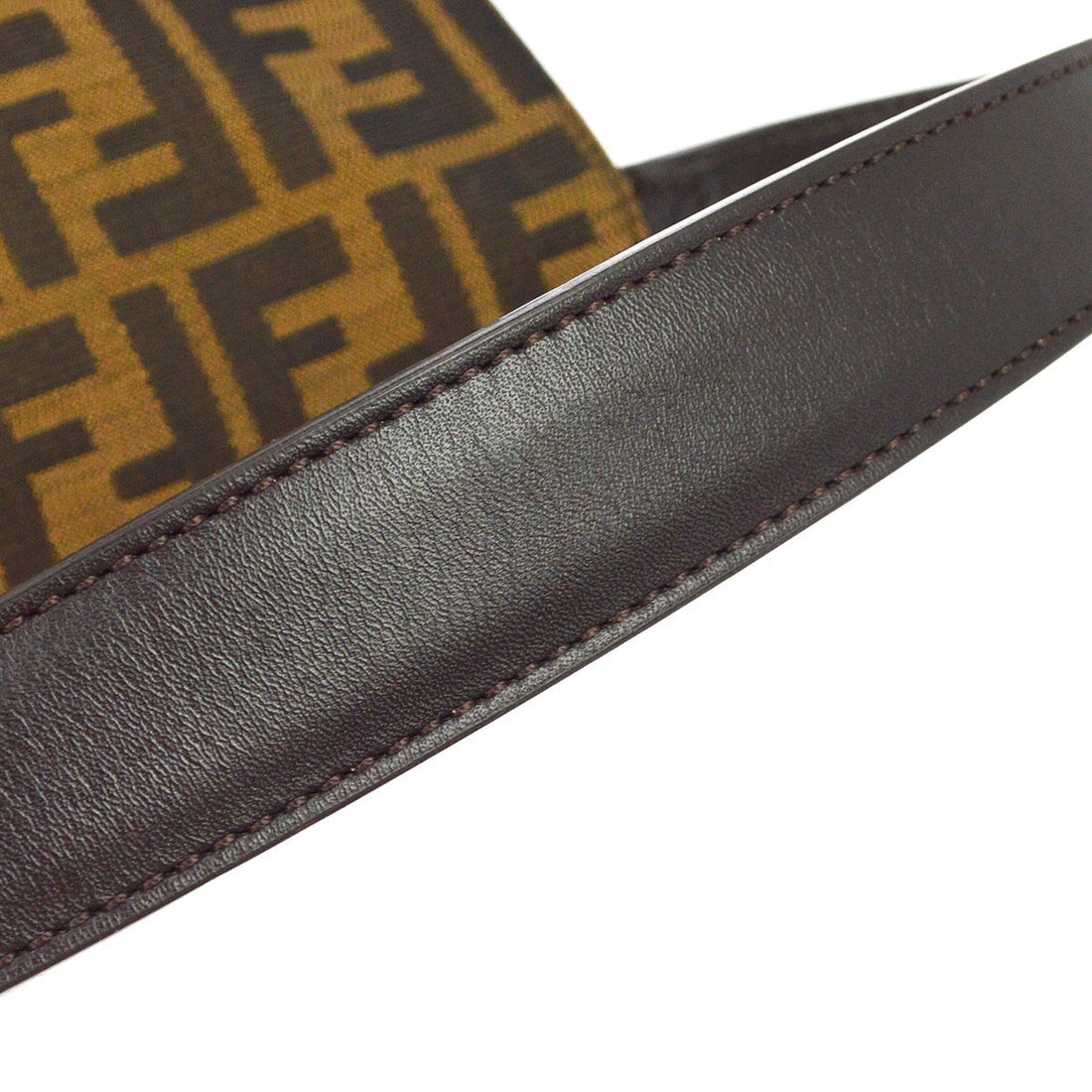 Fendi Canvas Zucca Big Mamma Baguette Handbag Vintage