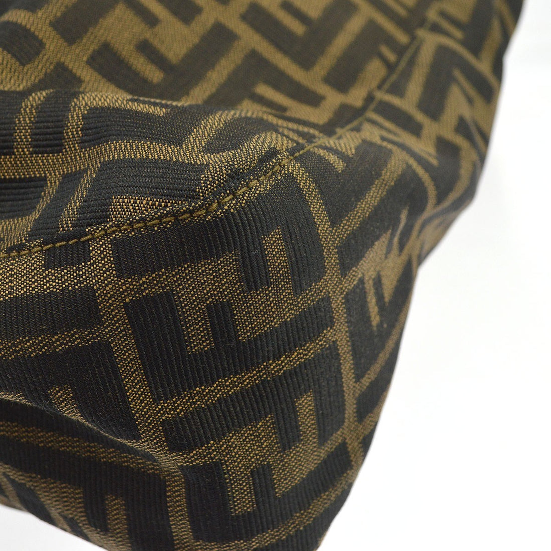 Fendi Zucca in Tela Zucca e Pelle Marrone Vintage