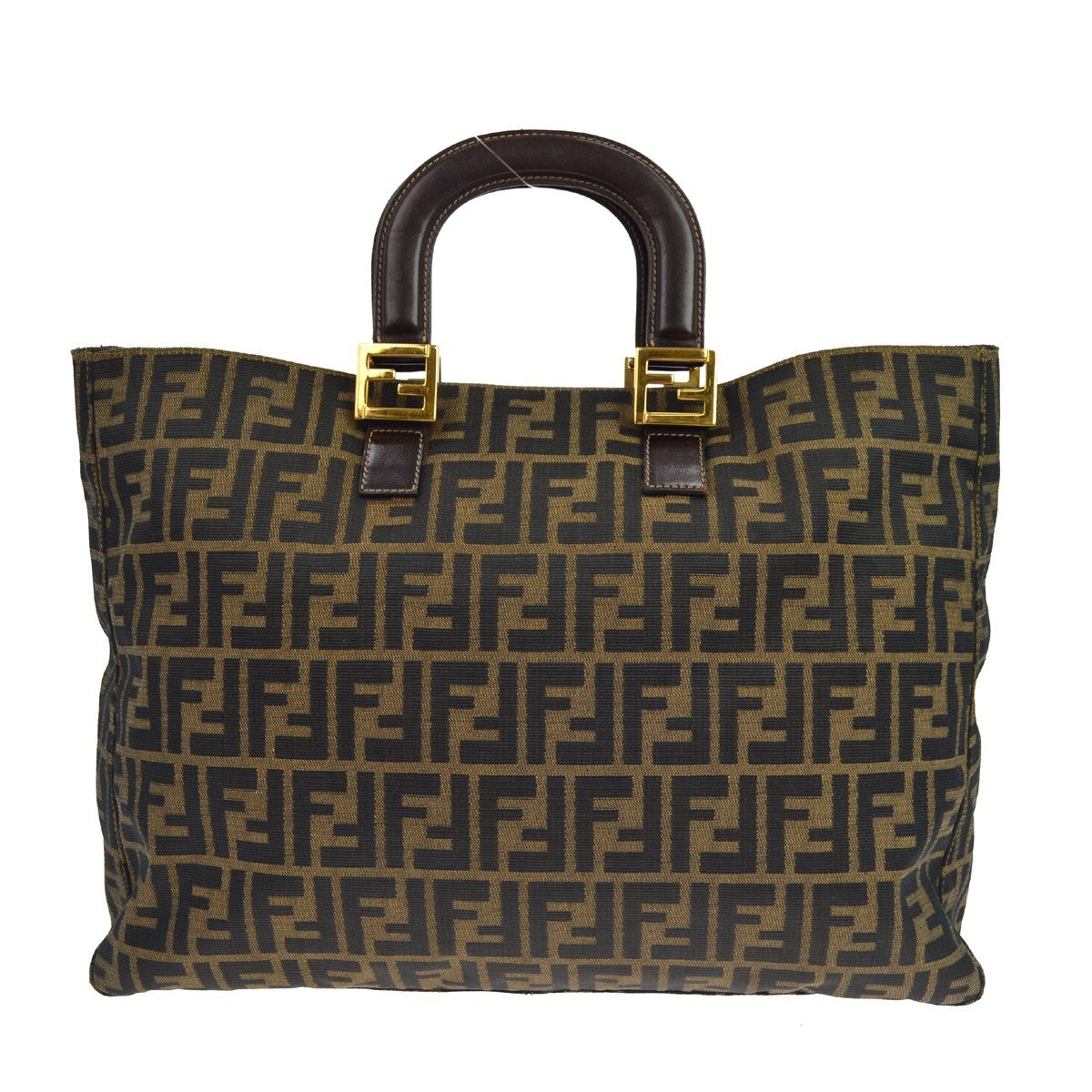 Fendi Zucca Tote in Tela Zucca Marrone Vintage – foto 1