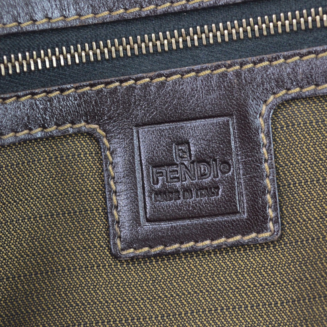 Fendi Zucca Tote in Tela Zucca Marrone Vintage