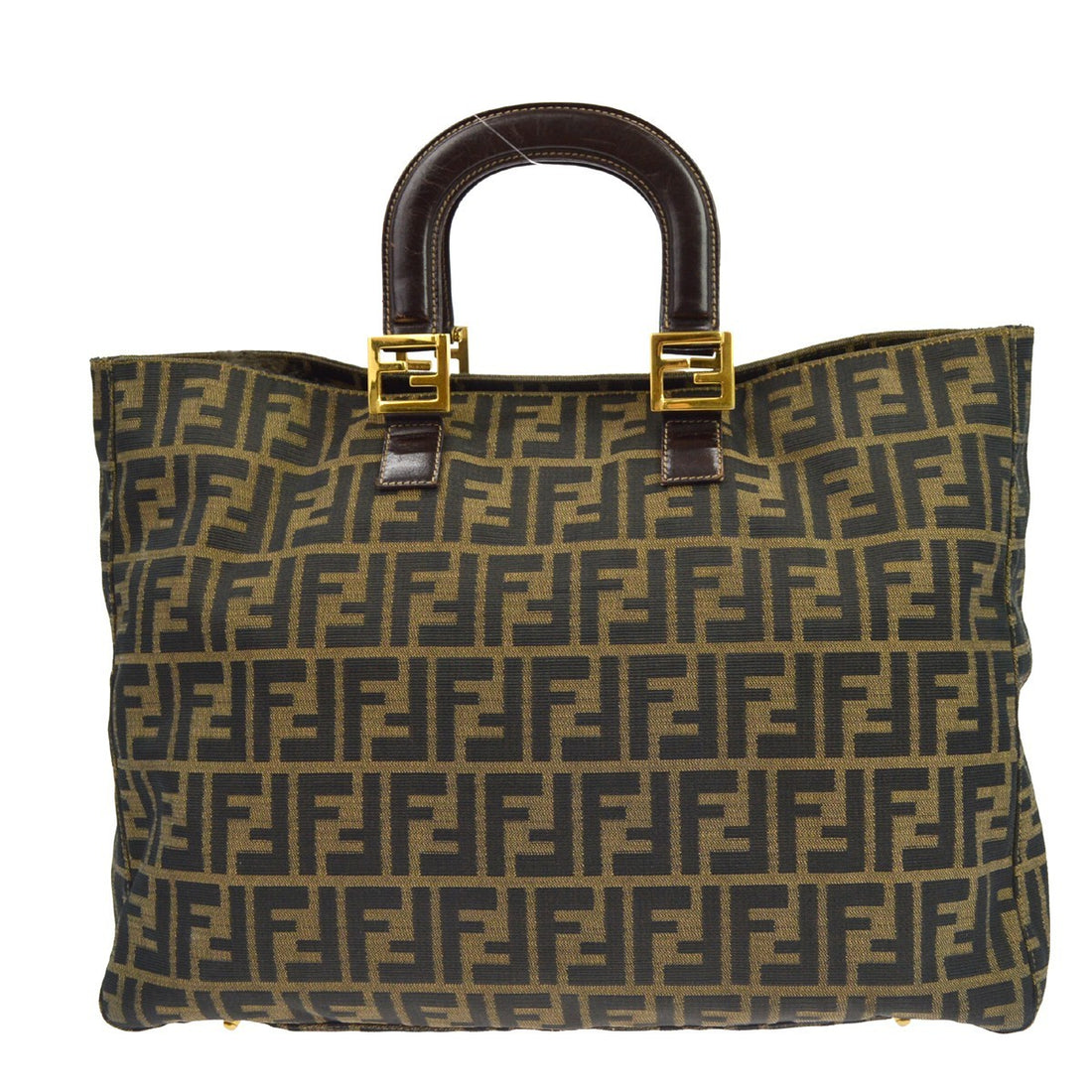 Fendi Zucca Tote in Tela Zucca Marrone Vintage
