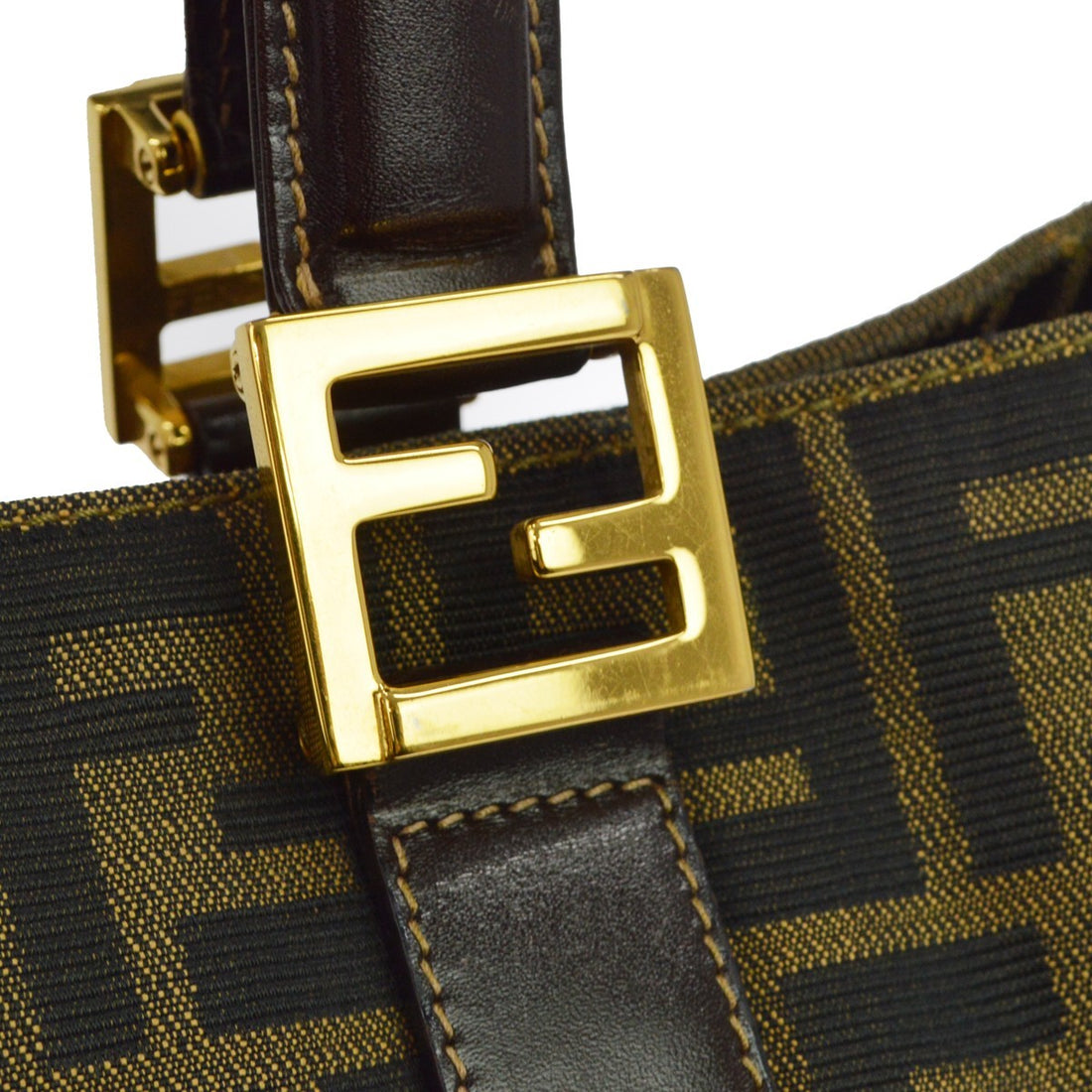 Fendi Zucca Tote in Tela Zucca Marrone Vintage