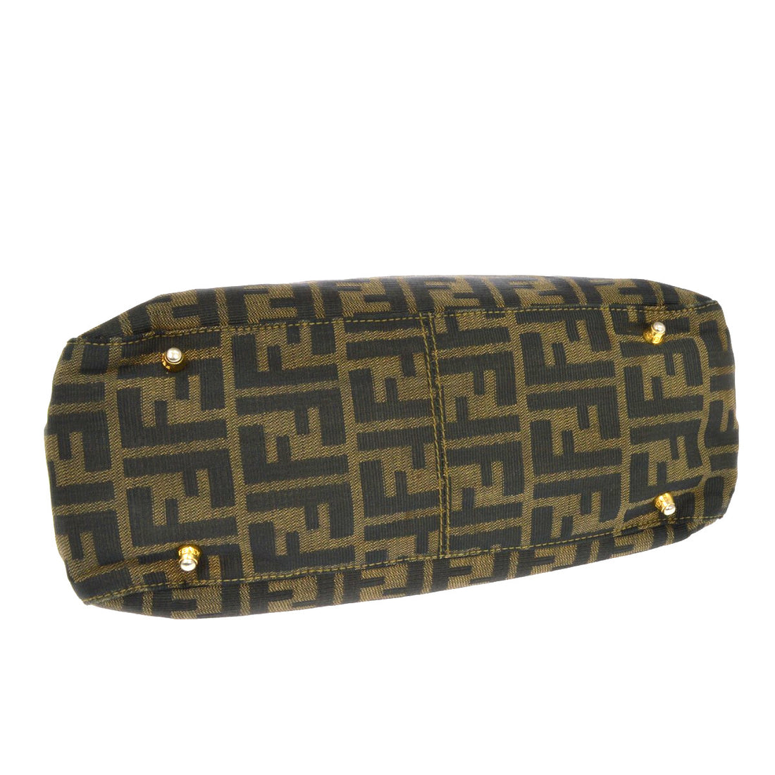 Fendi Brown Zucca Tote Handbag Vintage