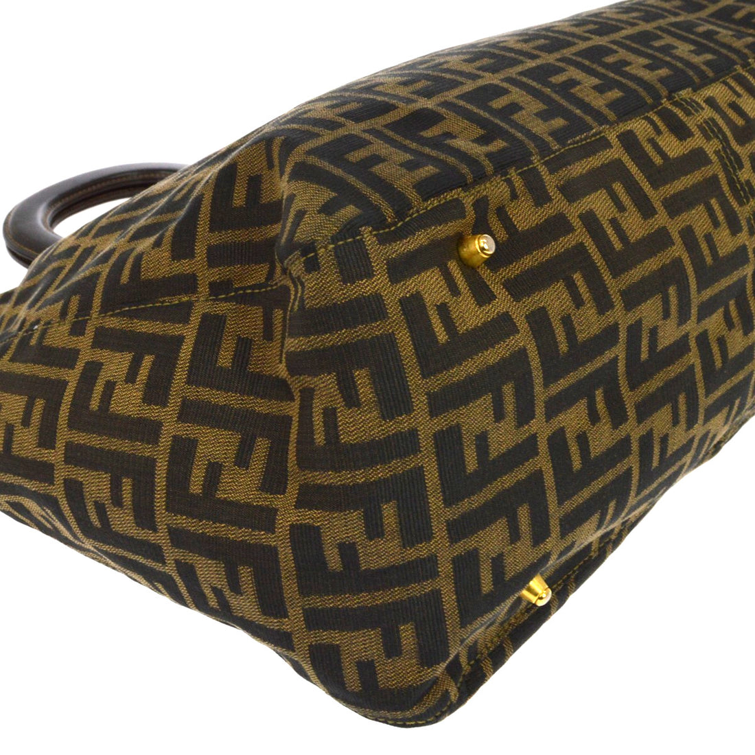Fendi Brown Zucca Tote Handbag Vintage
