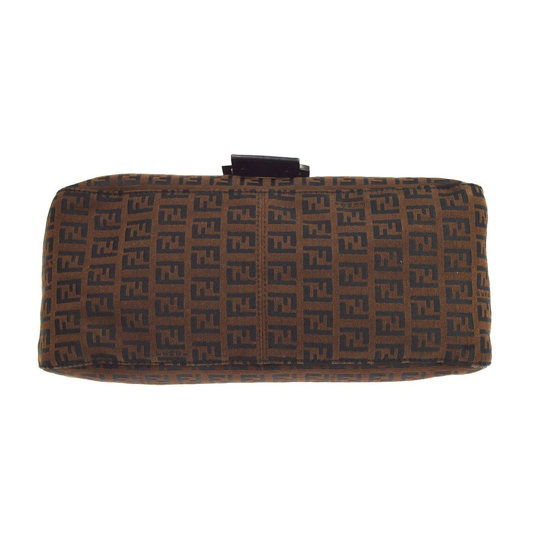 Fendi Brown Canvas Zucchino Mamma Baguette Handbag Vintage