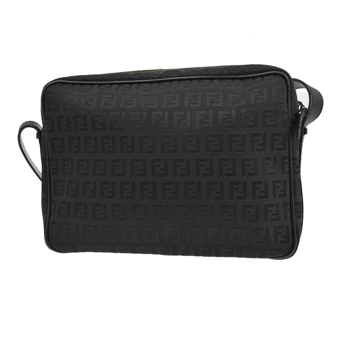 Fendi Zucchino in Tela e Pelle Nero Vintage