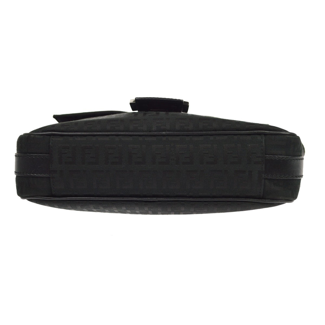 Fendi Zucchino in Tela e Pelle Nero Vintage