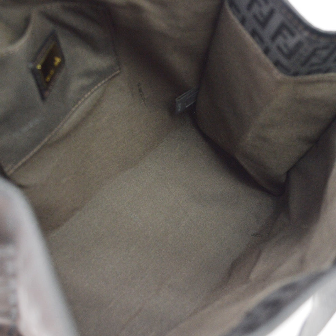 Fendi Zucchino Tote in Tela e Pelle Nero Vintage