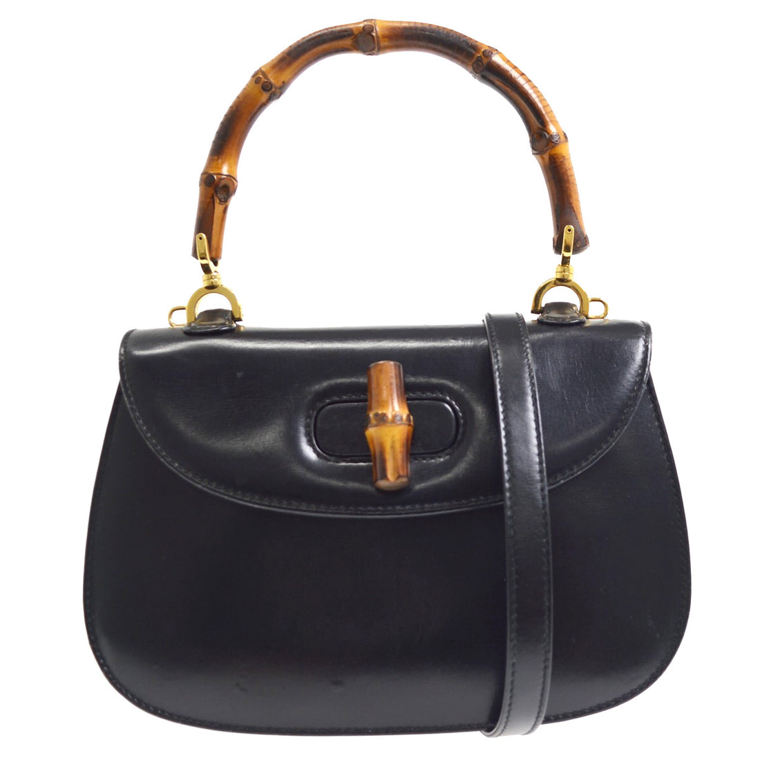 Gucci Bamboo 2way in Pelle Nera Vintage