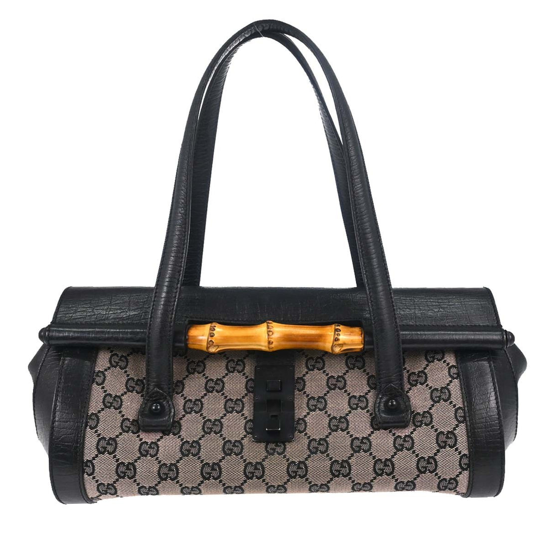 Gucci Bamboo GG in Pelle Nero Vintage