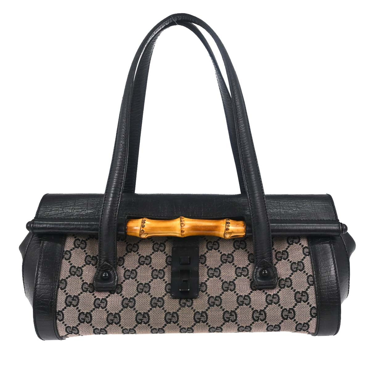 Gucci Bamboo GG in Pelle Nero Vintage