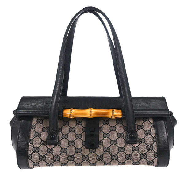 Gucci Bamboo GG in Pelle Nero Vintage