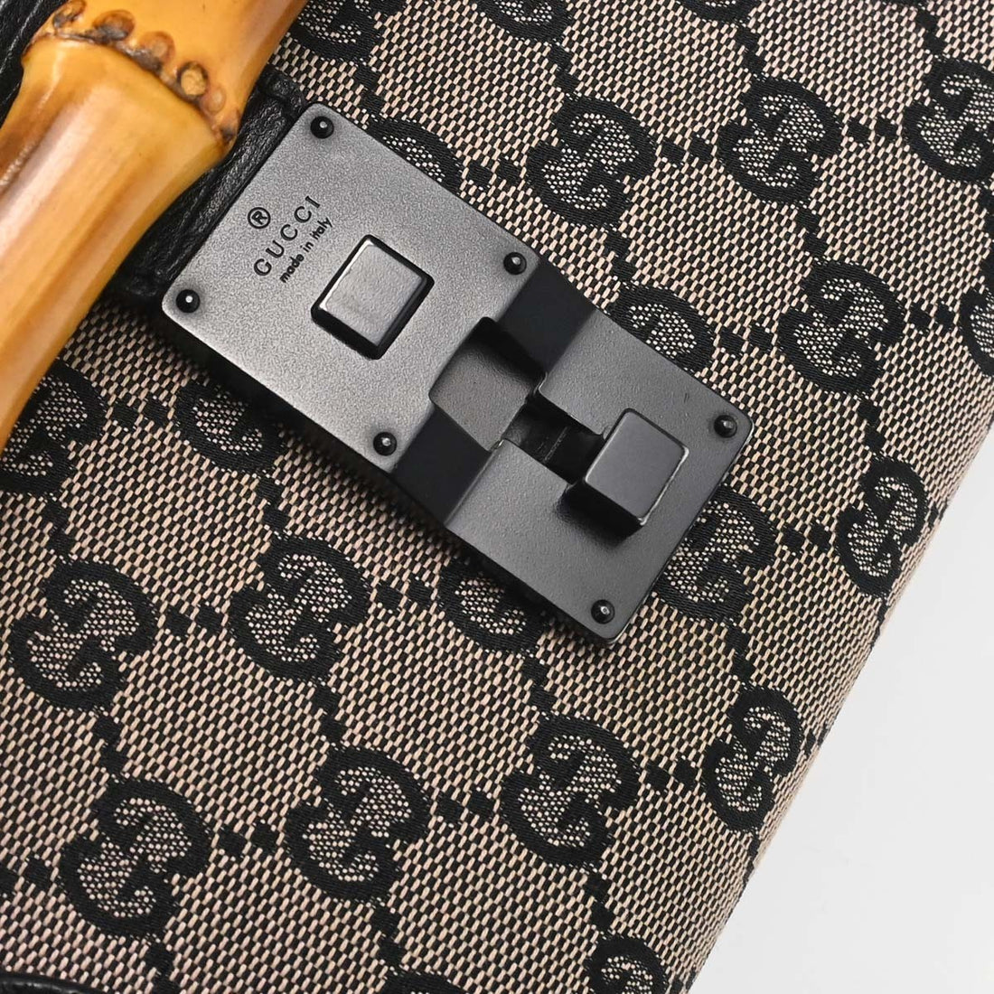 Gucci Bamboo GG in Pelle Nero Vintage