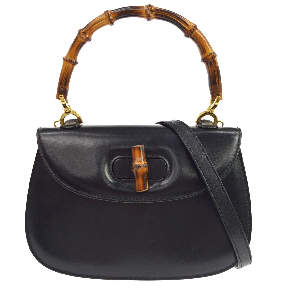 Gucci Bamboo in Pelle Nera Vintage