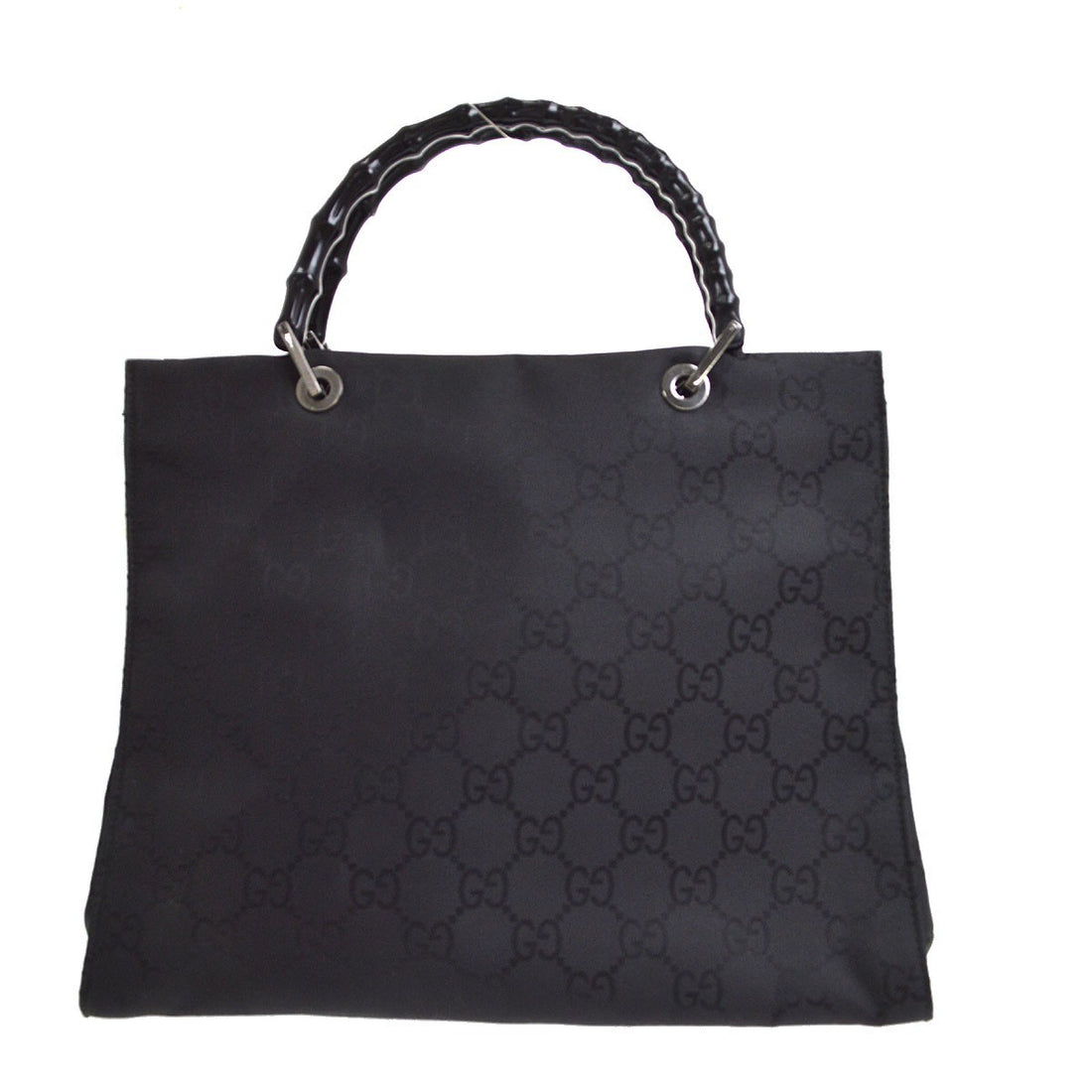 Gucci Bamboo Tote in Tela GG Nero Vintage