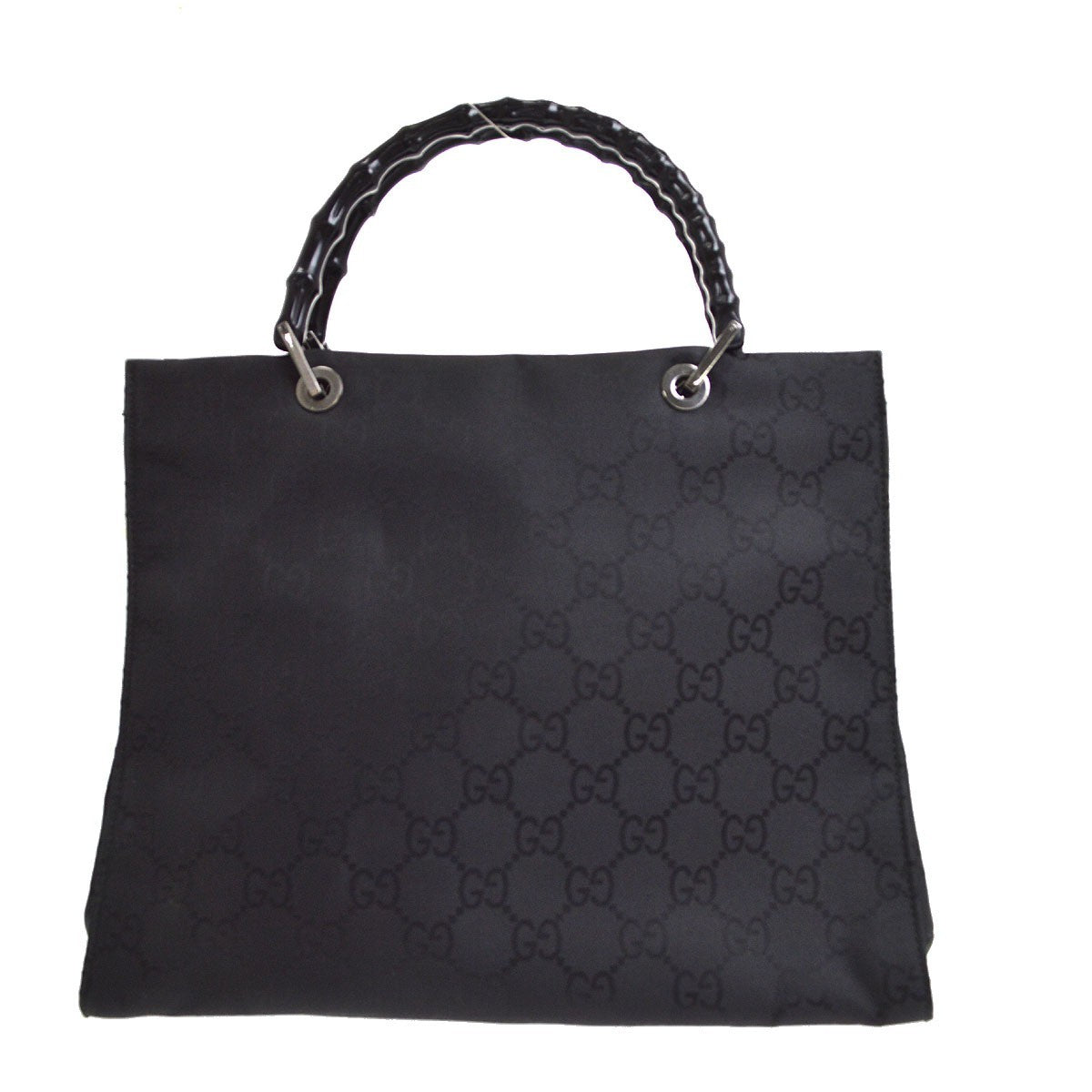 Gucci Bamboo Tote in Tela GG Nero Vintage