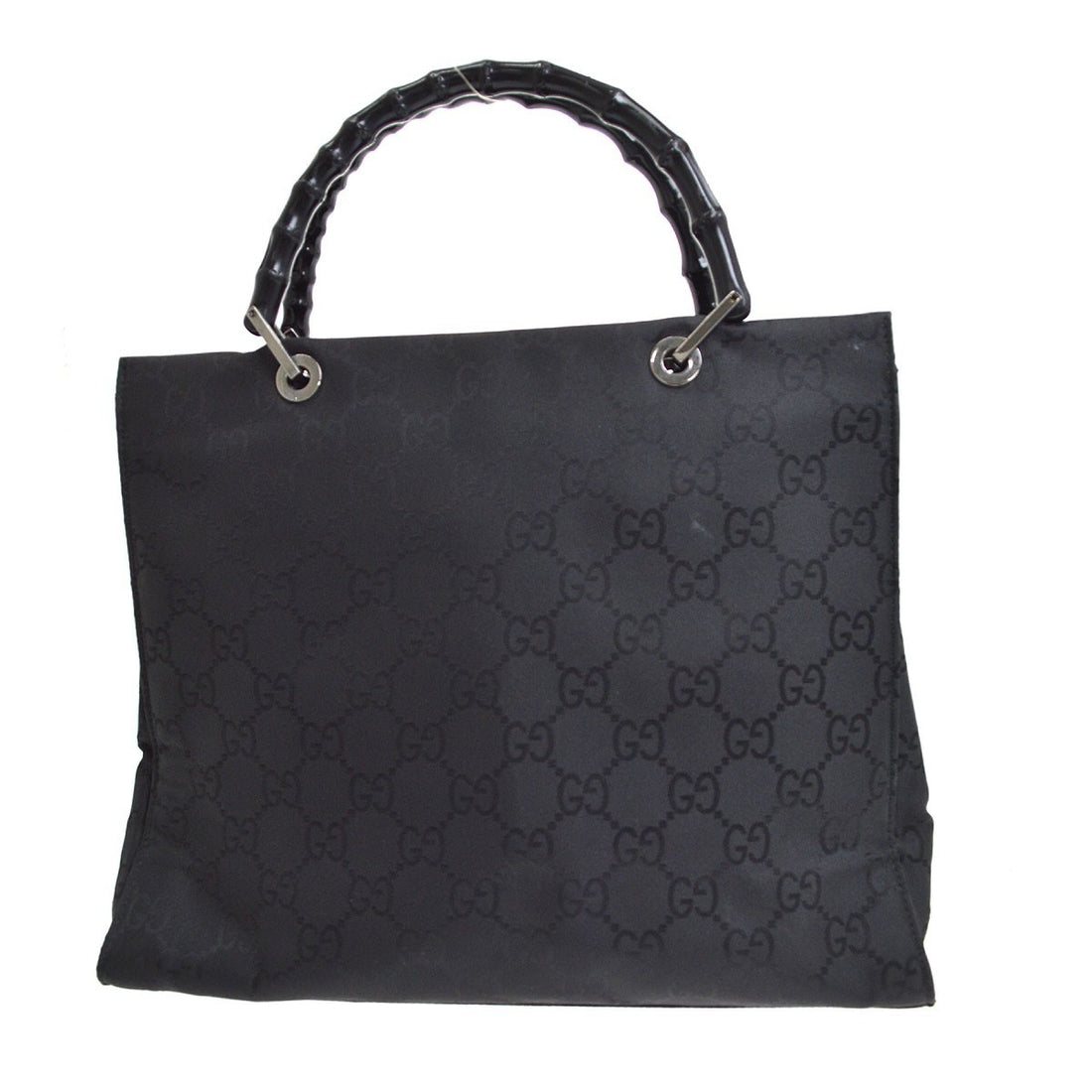 Gucci Bamboo Tote in Tela GG Nero Vintage