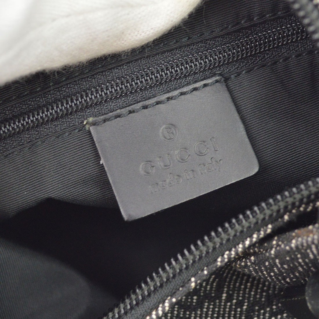 Gucci Black Denim GG Handbag Vintage