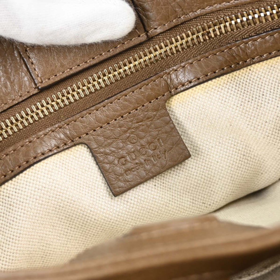 Gucci Brown Bamboo Leather Handbag Vintage