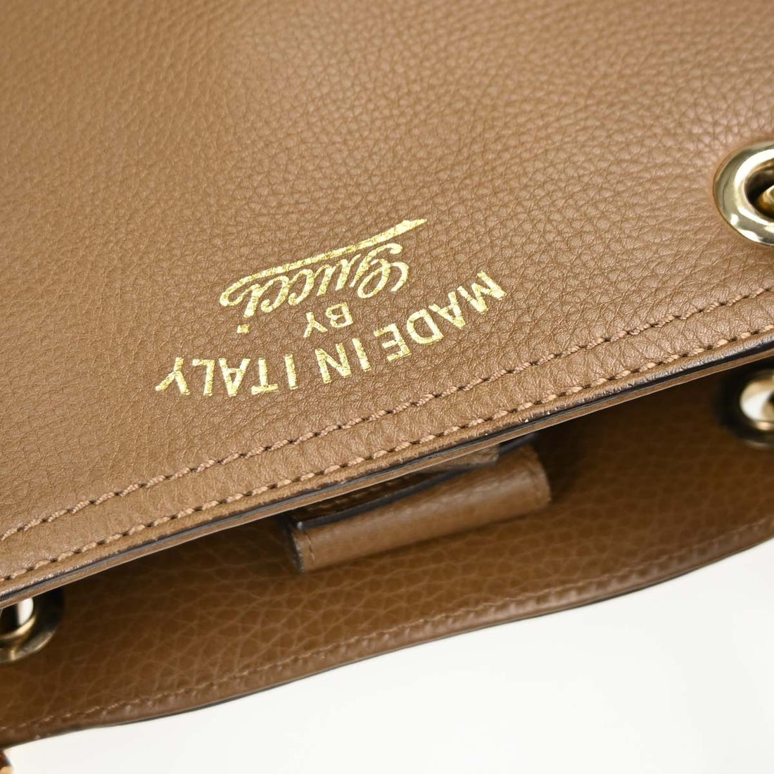 Gucci Brown Bamboo Leather Handbag Vintage