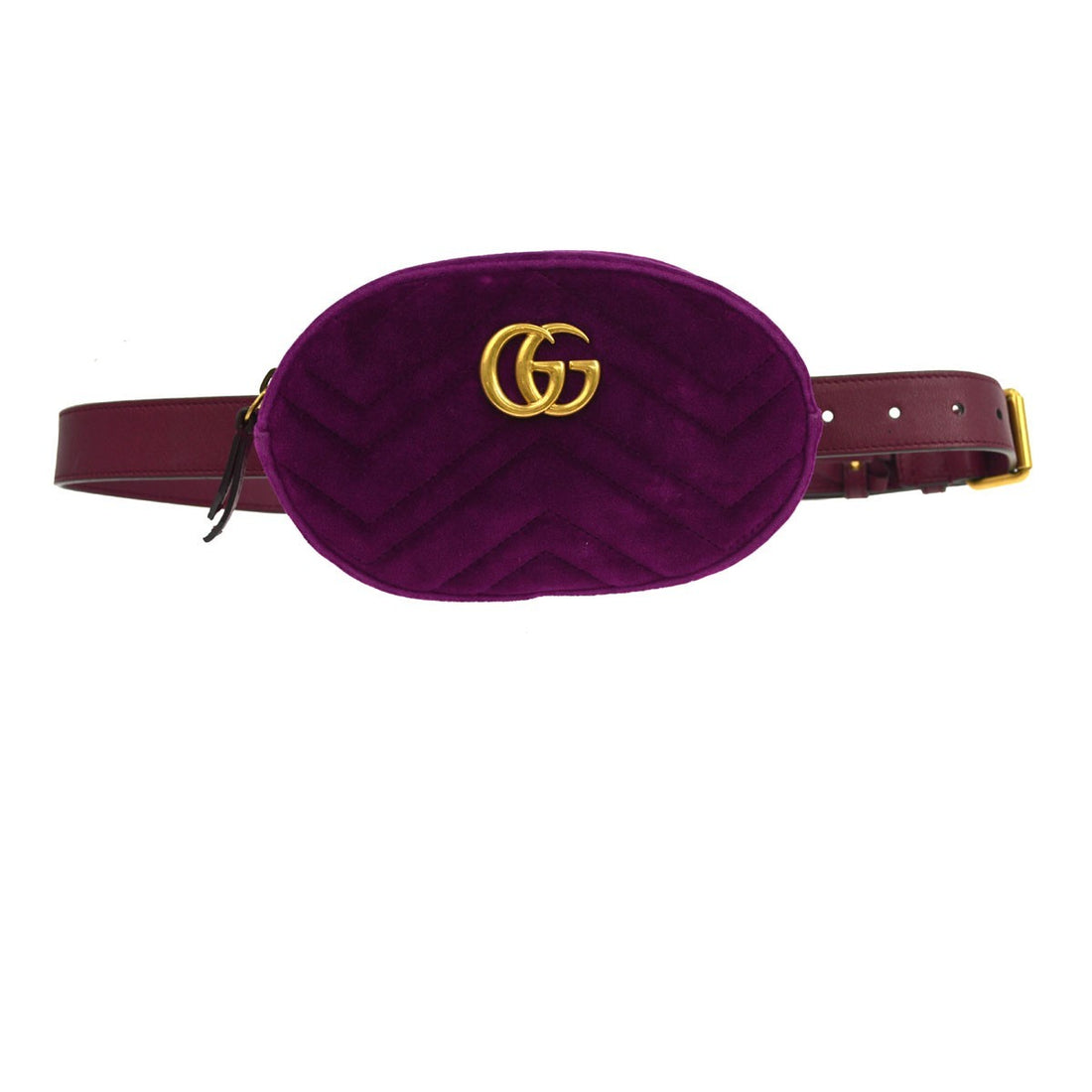 Gucci Purple Velvet GG Marmont Belt Bum Bag Vintage