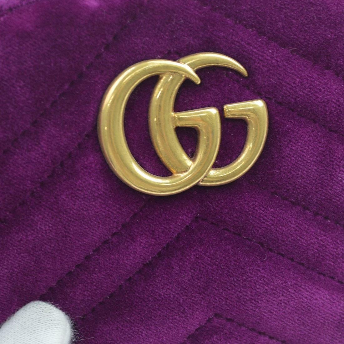 Gucci Purple Velvet GG Marmont Belt Bum Bag Vintage