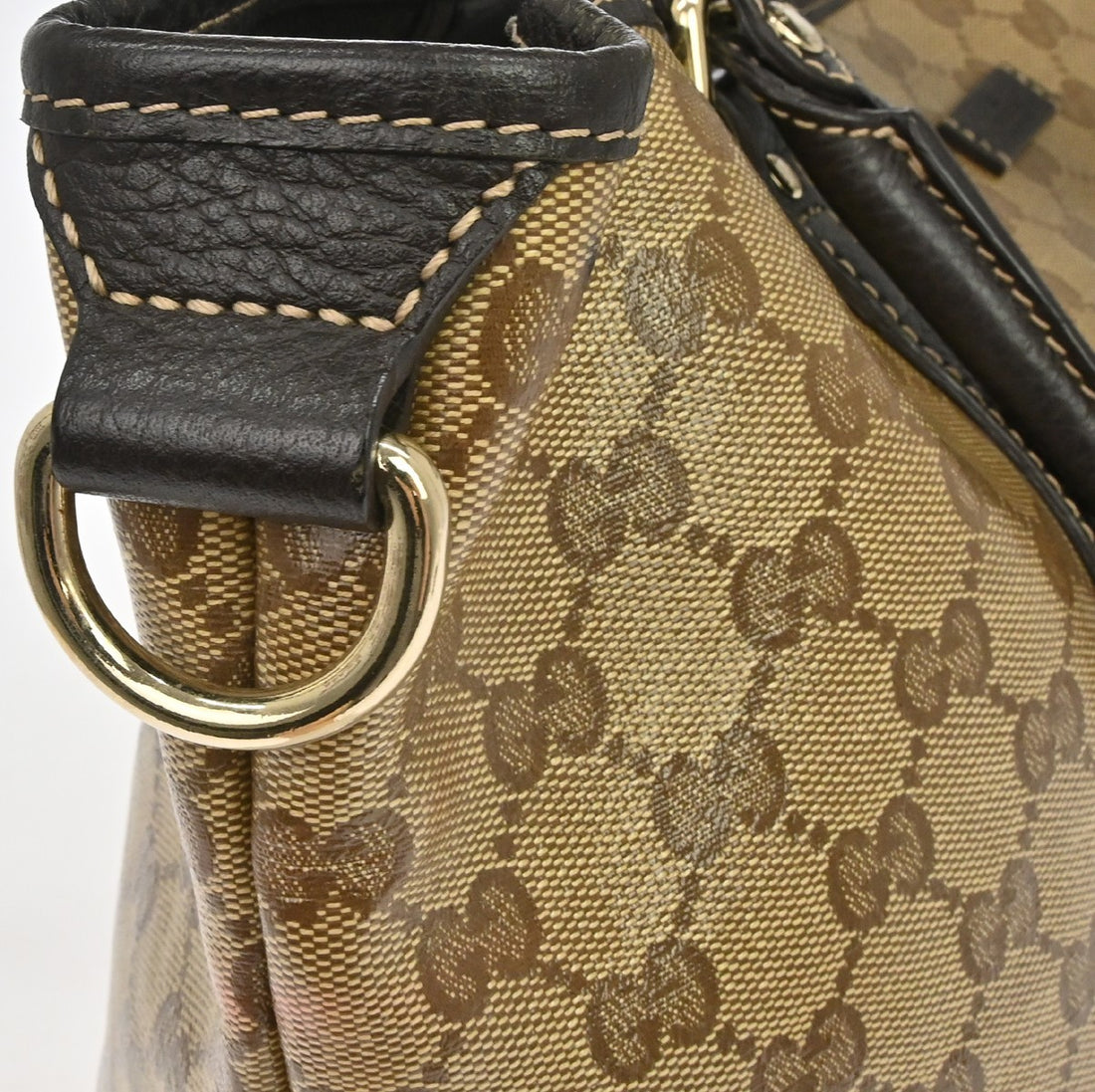 Gucci Joy Tote in Tela GG Crystal Marrone Vintage