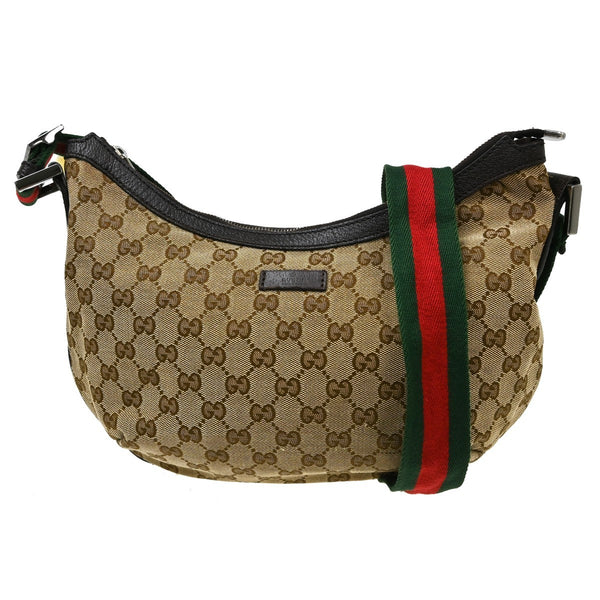 Gucci Shelly in Tela GG Marrone e Beige Vintage