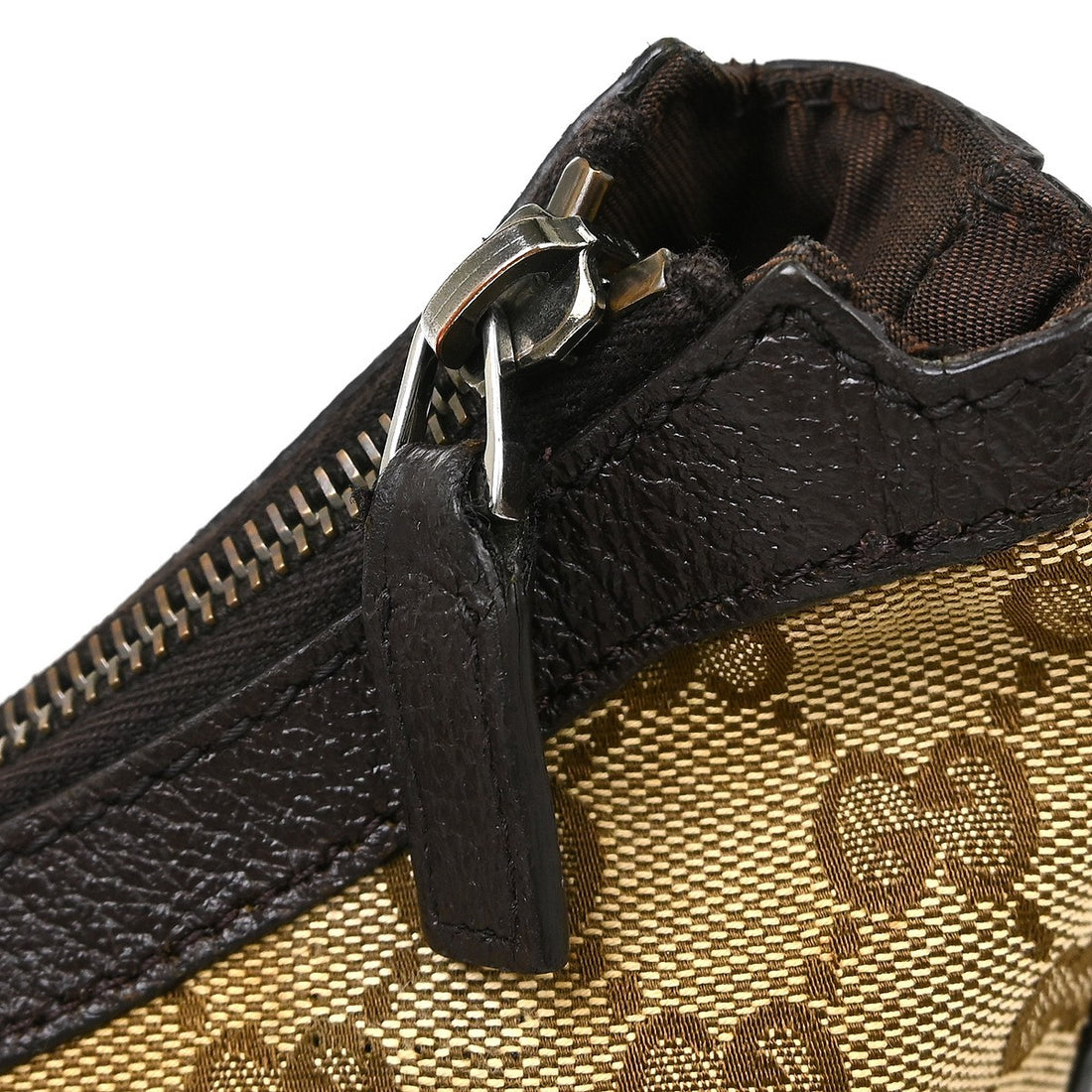 Gucci Shelly in Tela GG Marrone e Beige Vintage