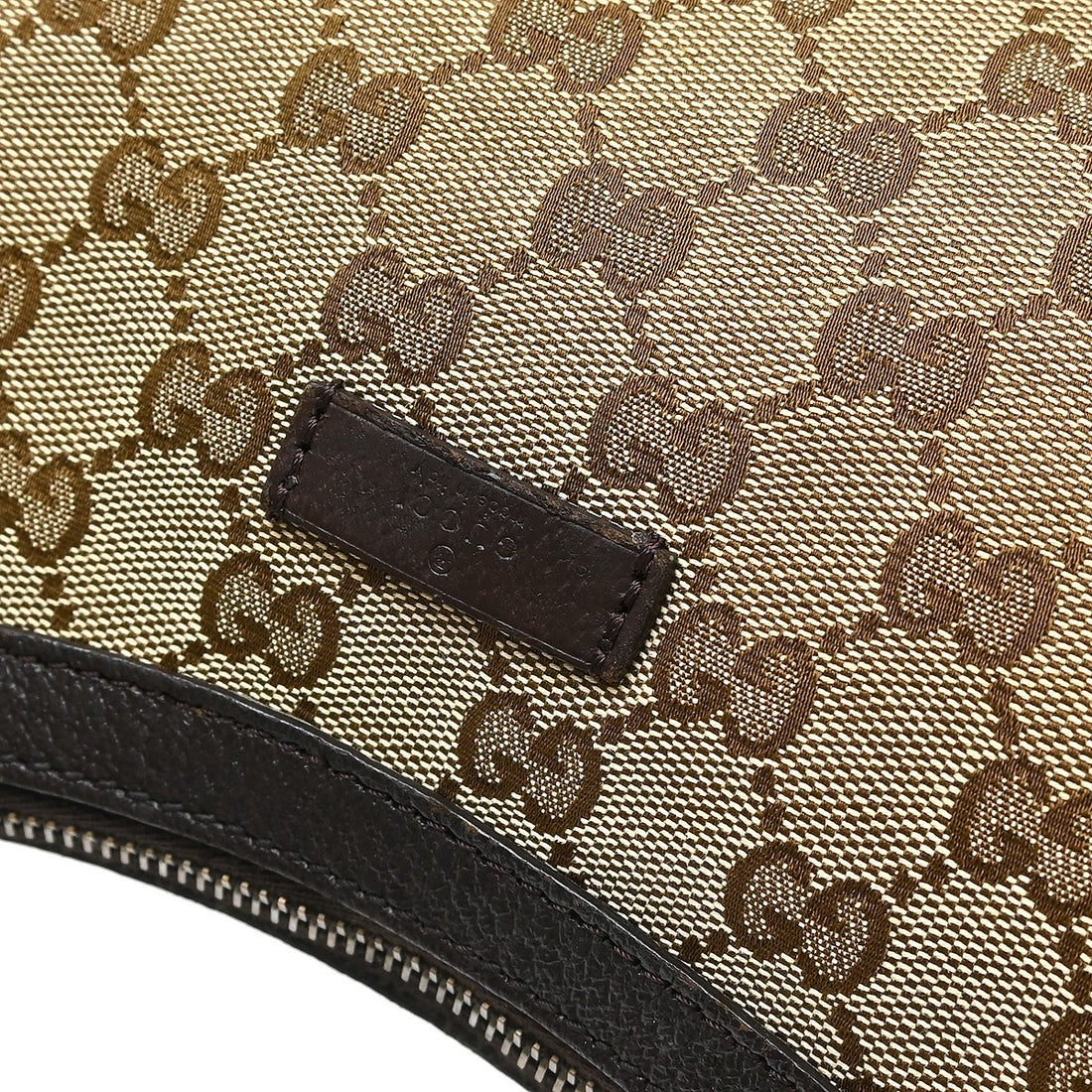 Gucci Shelly in Tela GG Marrone e Beige Vintage