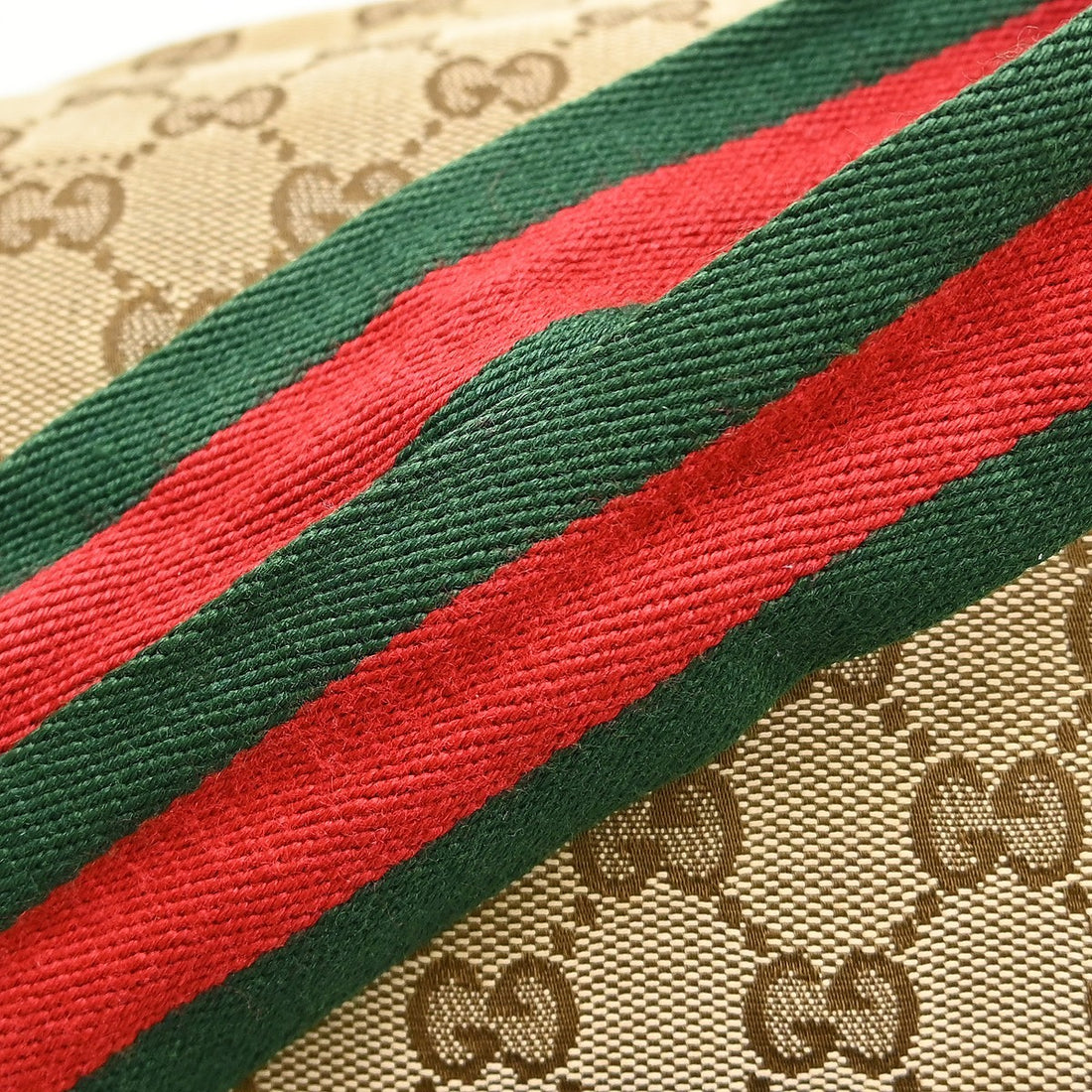 Gucci Shelly in Tela GG Marrone e Beige Vintage