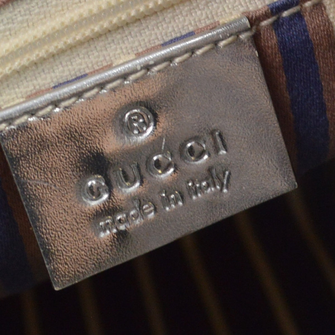 Gucci Silver GG Canvas Britt Medium Hobo Bag Vintage