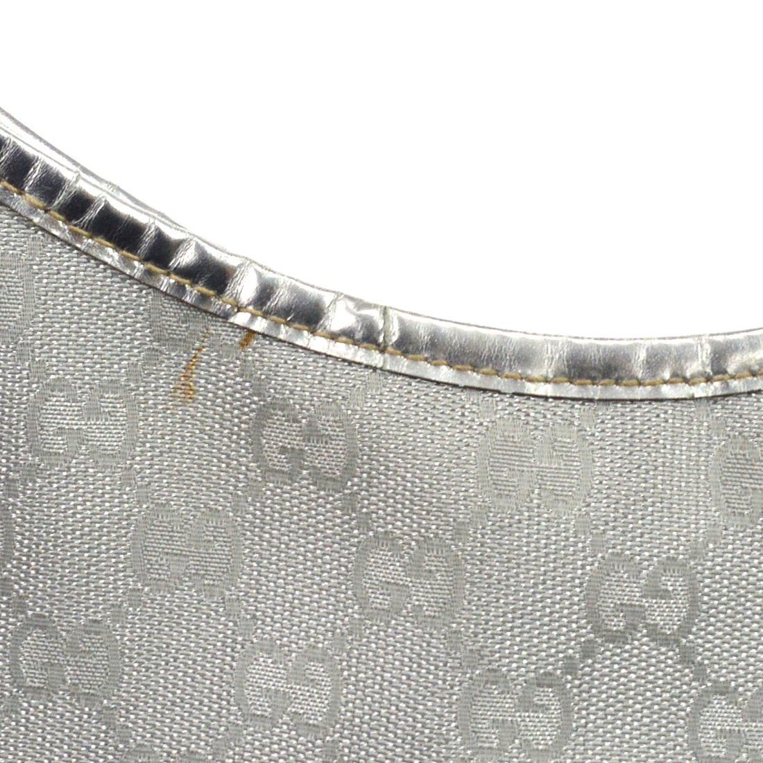 Gucci Silver GG Canvas Britt Medium Hobo Bag Vintage