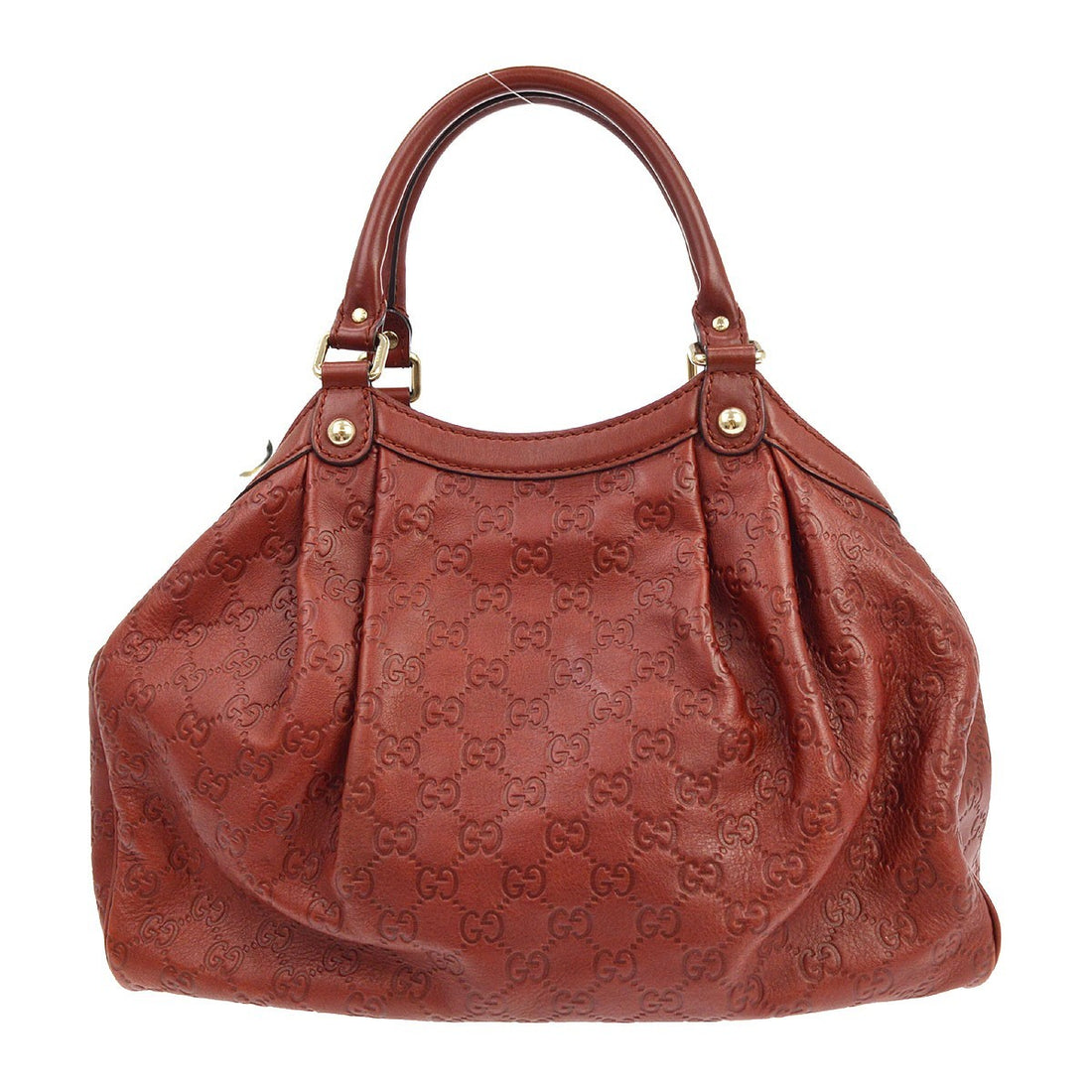 Gucci Burgundy Sukey Guccissima Tote Bag Vintage
