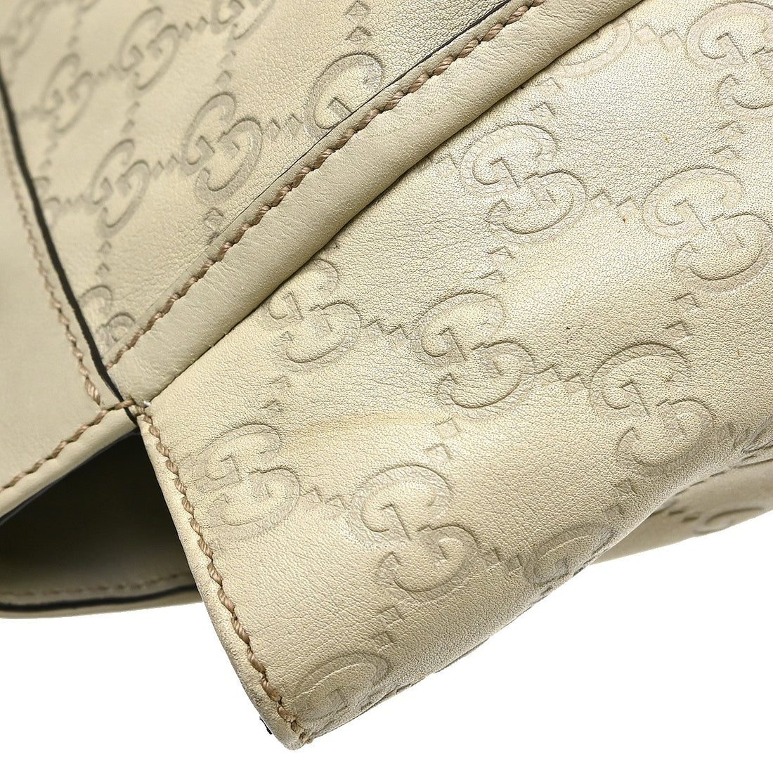 Gucci Tote Guccissima in Pelle Guccissima Bianco Panna Vintage