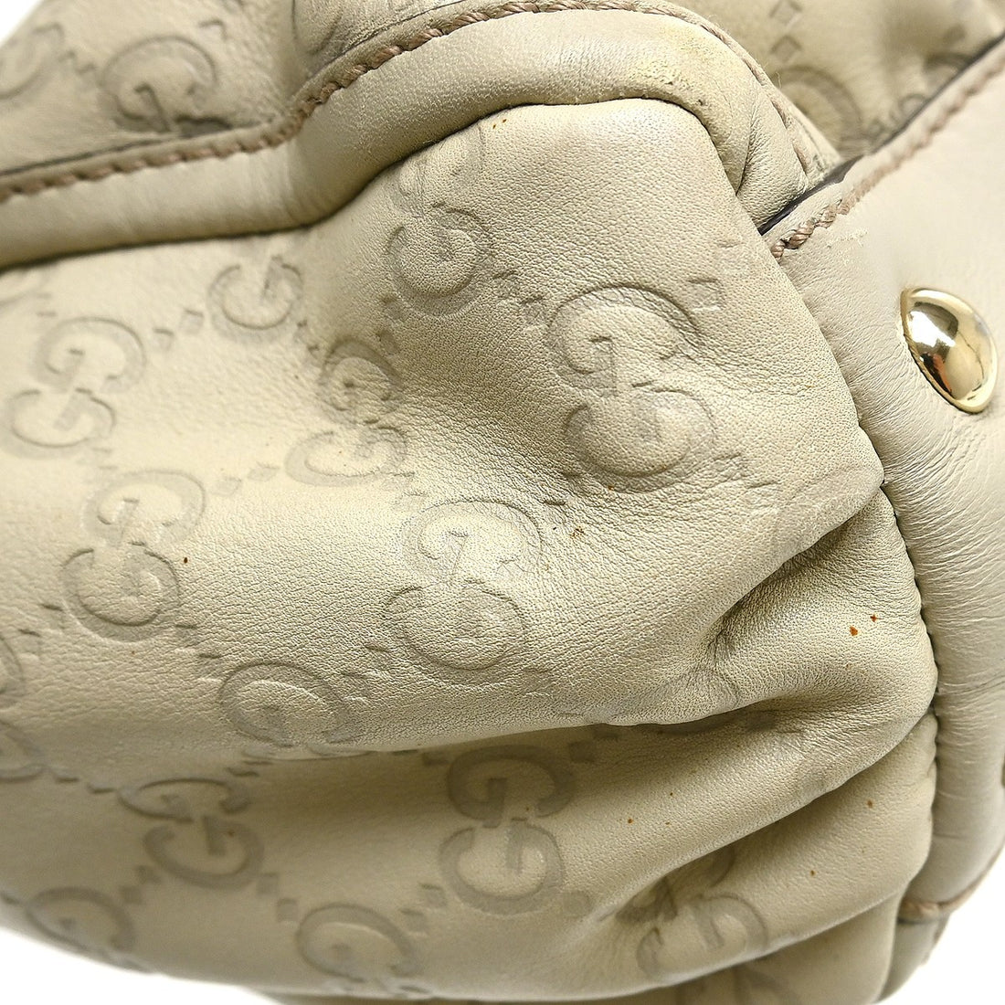 Gucci Tote Guccissima in Pelle Guccissima Bianco Panna Vintage