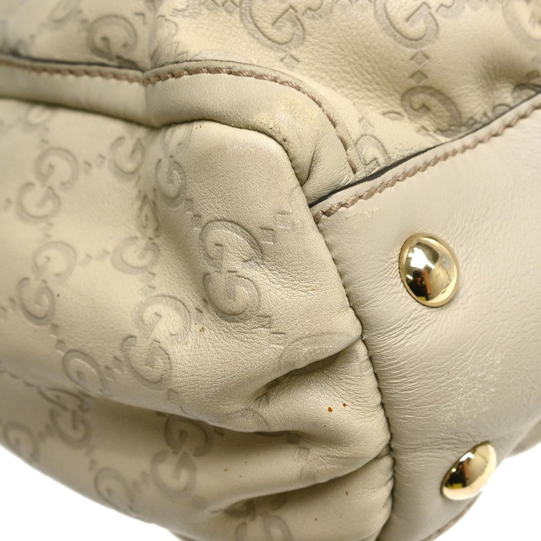 Gucci Tote Guccissima in Pelle Guccissima Bianco Panna Vintage