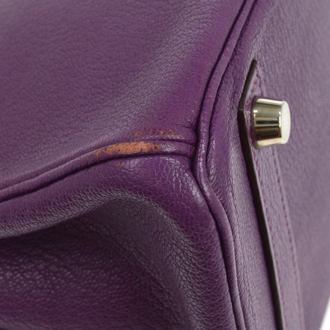 Hermès Birkin 25 in Pelle Chèvre Mysore Viola Vintage