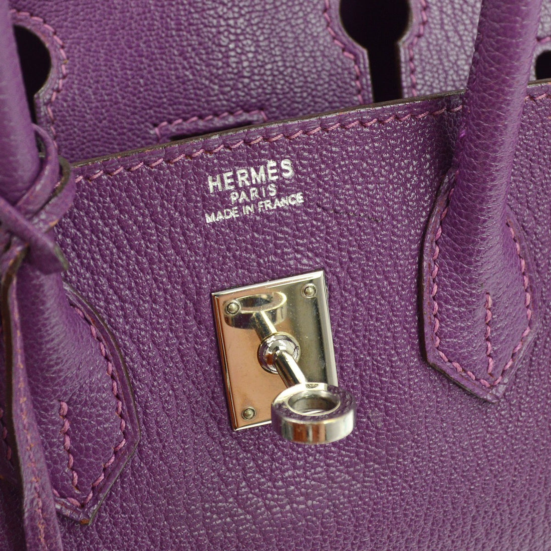 Hermès Birkin 25 in Pelle Chèvre Mysore Viola Vintage