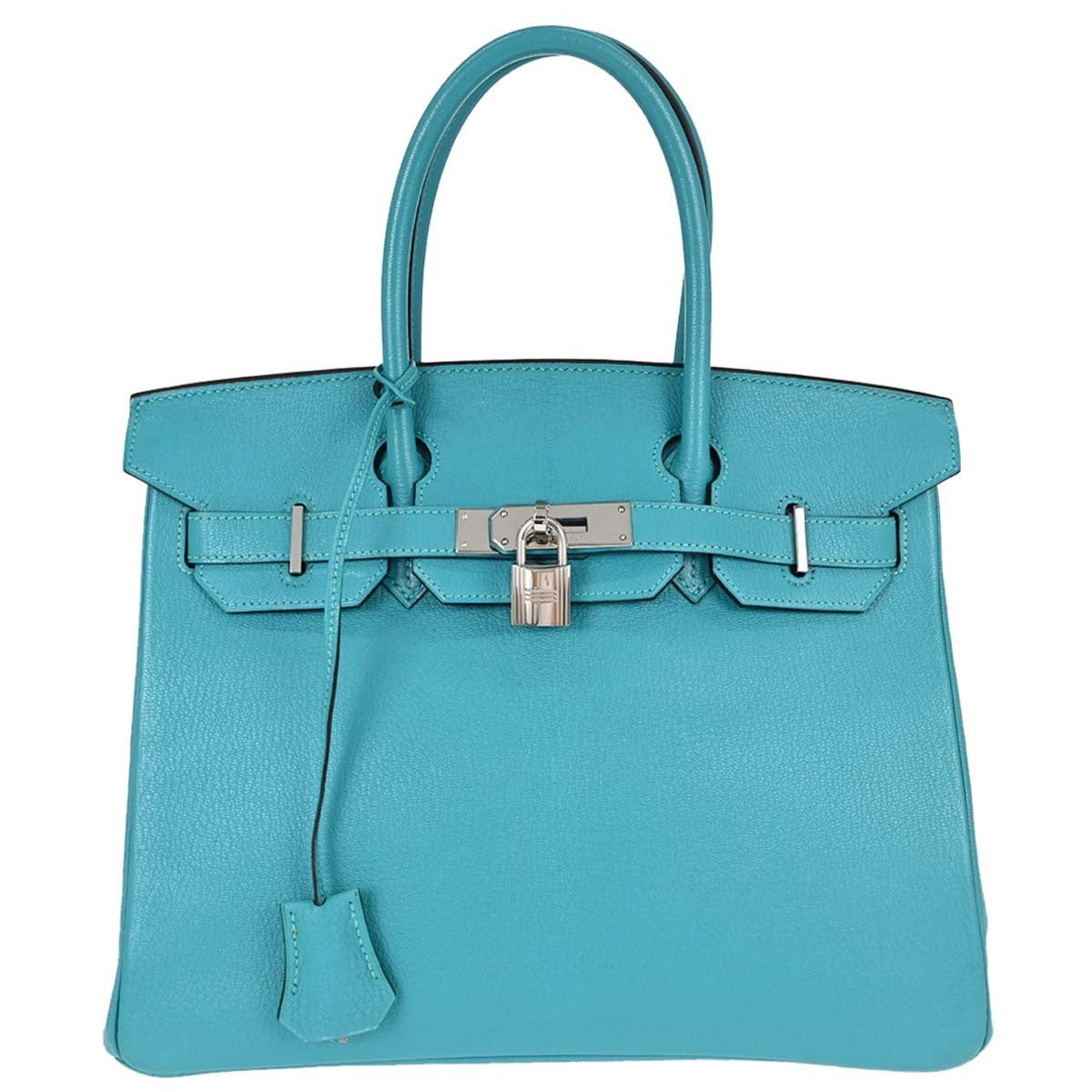 Hermès Birkin 30 in Pelle Chèvre Mysore Turchese Vintage