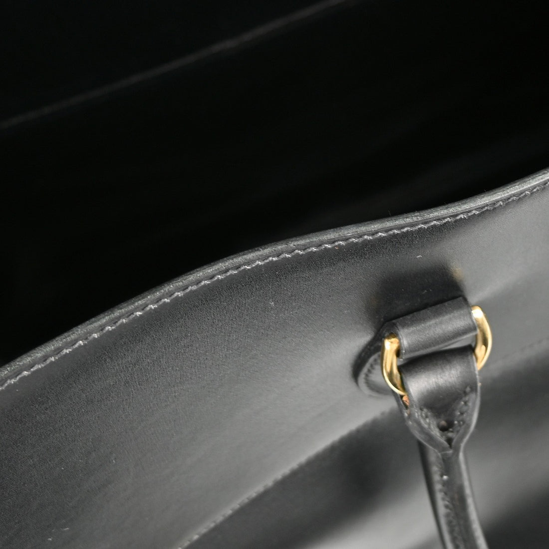 Hermès Black Box Calf Drag Voyage 48 Travel Handbag Vintage