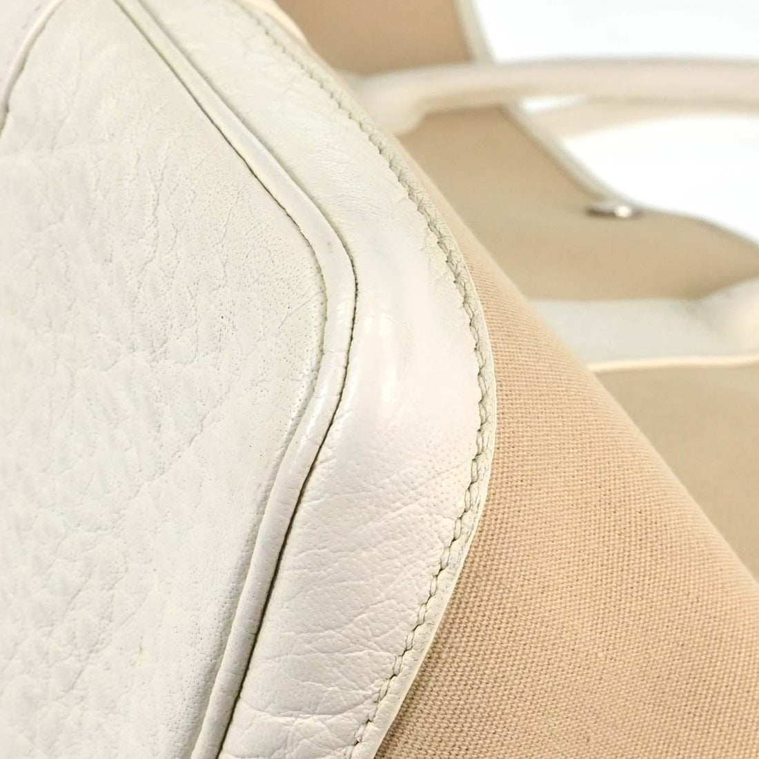 Hermès Garden Party 36 in Tela e Pelle Beige Vintage