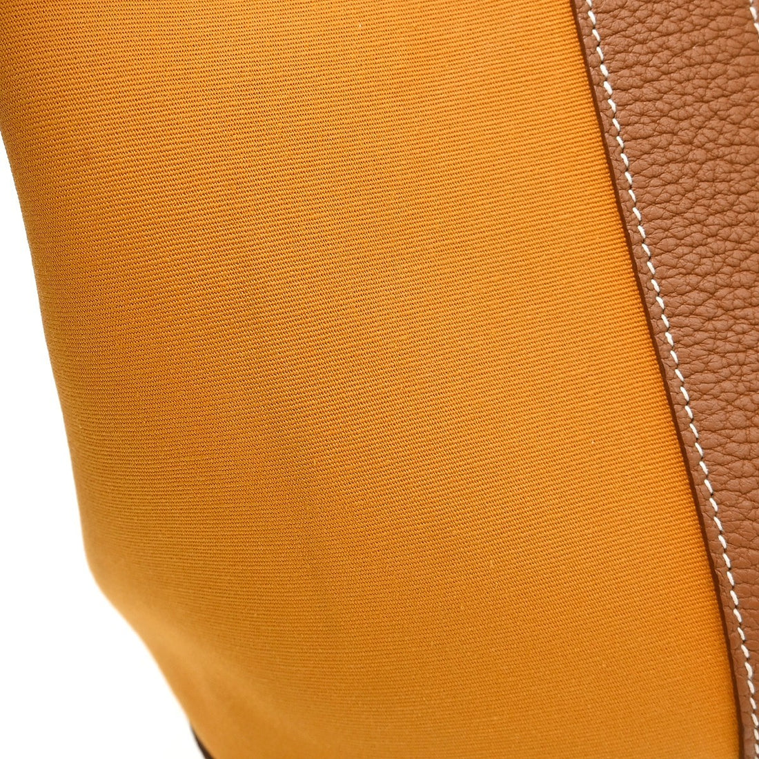 Hermès Garden Party in Tela e Pelle Giallo Zafferano Vintage