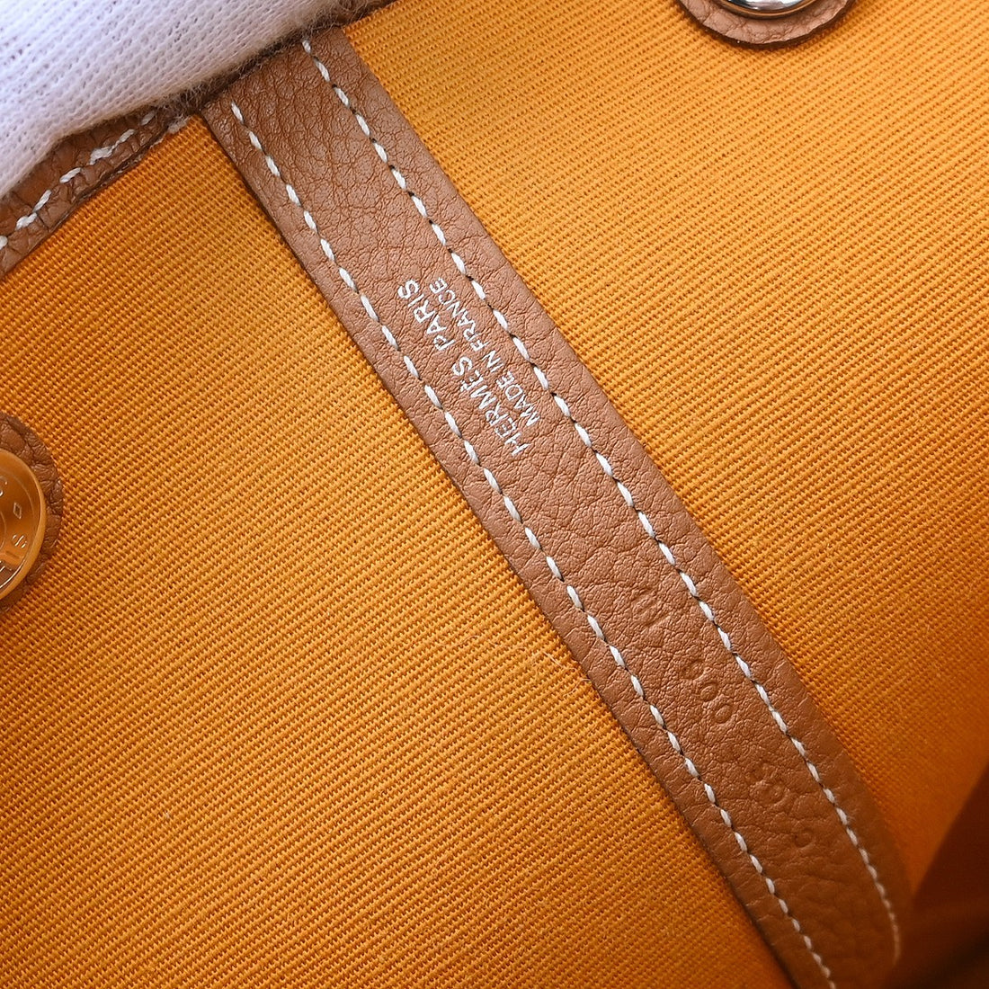 Hermès Garden Party in Tela e Pelle Giallo Zafferano Vintage