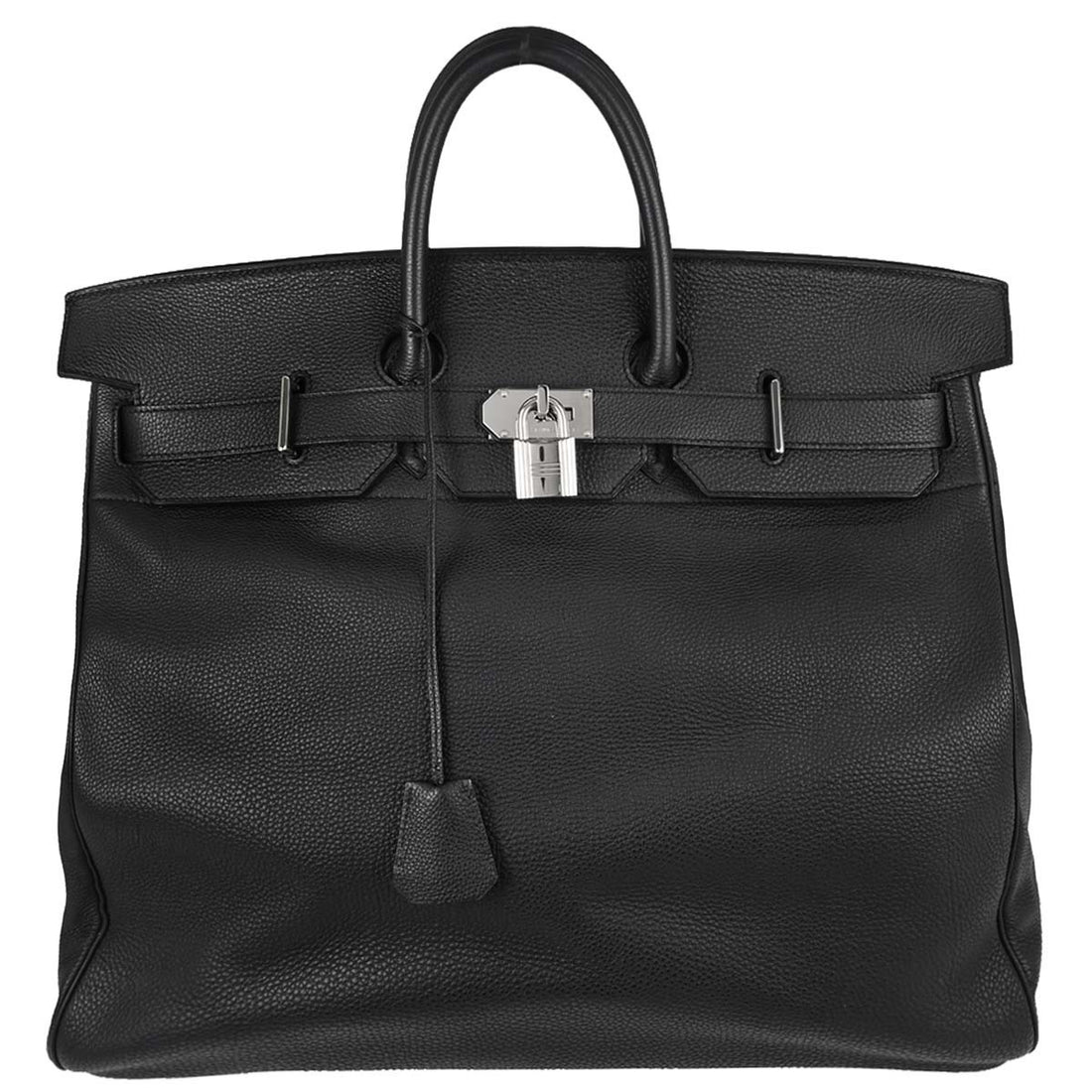 Hermès Haut à Courroies 50 in Pelle Togo Nera Vintage