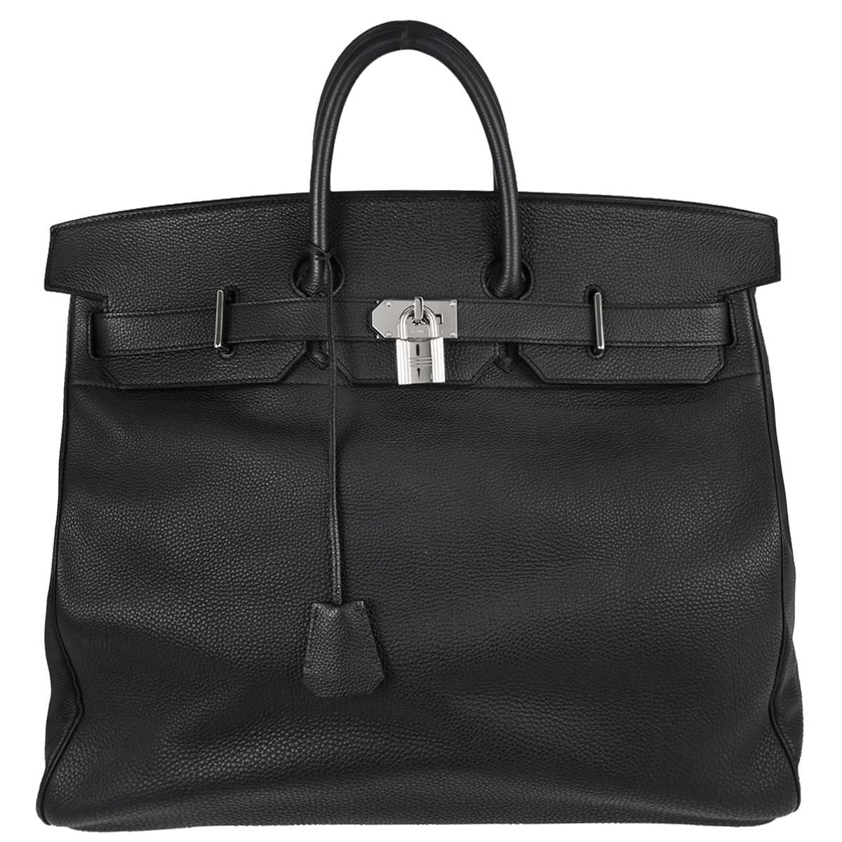 Hermès Haut à Courroies 50 in Pelle Togo Nera Vintage