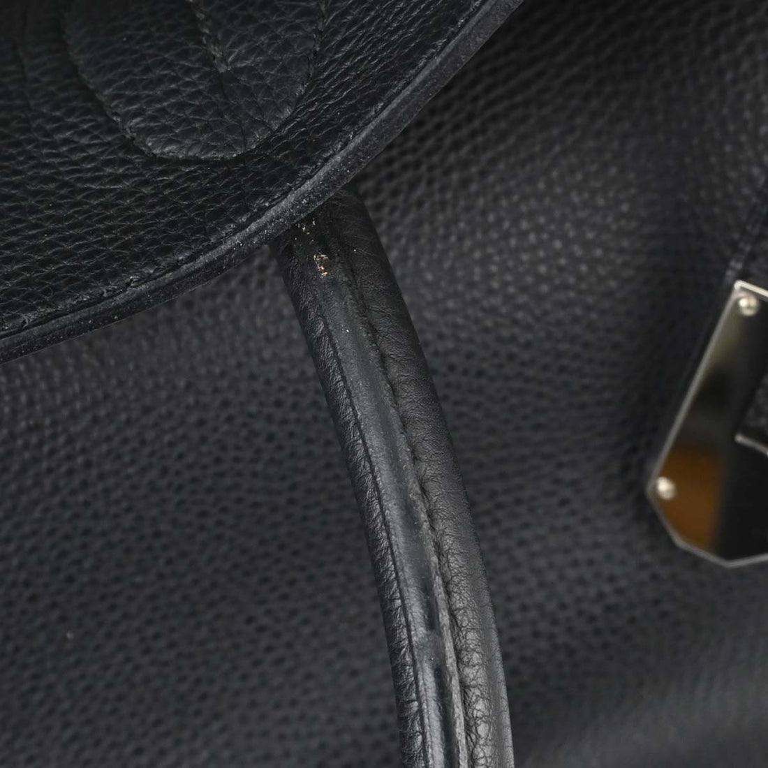Hermès Haut à Courroies 50 in Pelle Togo Nera Vintage