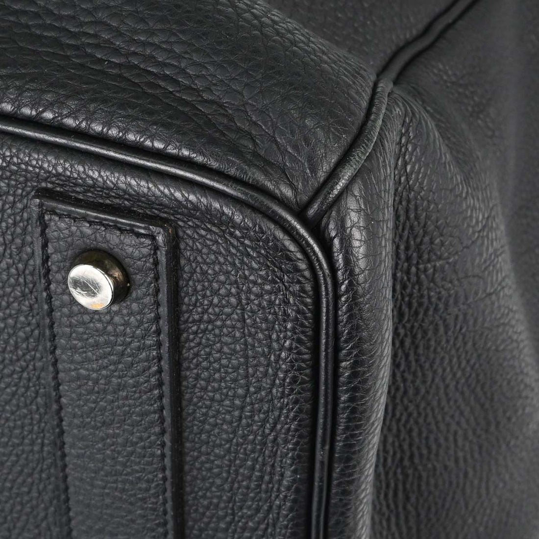 Hermès Haut à Courroies 50 in Pelle Togo Nera Vintage